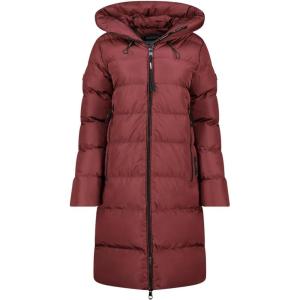 Geographical Norway April Femme – Parka Longue Chaude Hiver avec Capuche – Manteau Imperméable Déperlant – Blouson Outdoor Coupe-Vent Confort Urbain(Bordeaux)