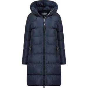 Geographical Norway April Femme – Parka Longue Chaude Hiver avec Capuche – Manteau Imperméable Déperlant – Blouson Outdoor Coupe-Vent Confort Urbain(Marine)