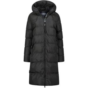 Geographical Norway April Femme – Parka Longue Chaude Hiver avec Capuche – Manteau Imperméable Déperlant – Blouson Outdoor Coupe-Vent Confort Urbain(Noir)