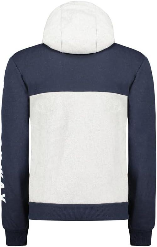 imageGeographical Norway Ferato Men Sweat A Capuche Poches Homme Sweatshirt Pull Logo Manches Longues Chaud Hoodie Hommes Saison Printemps Ete Automne Hiver Gris Clair L