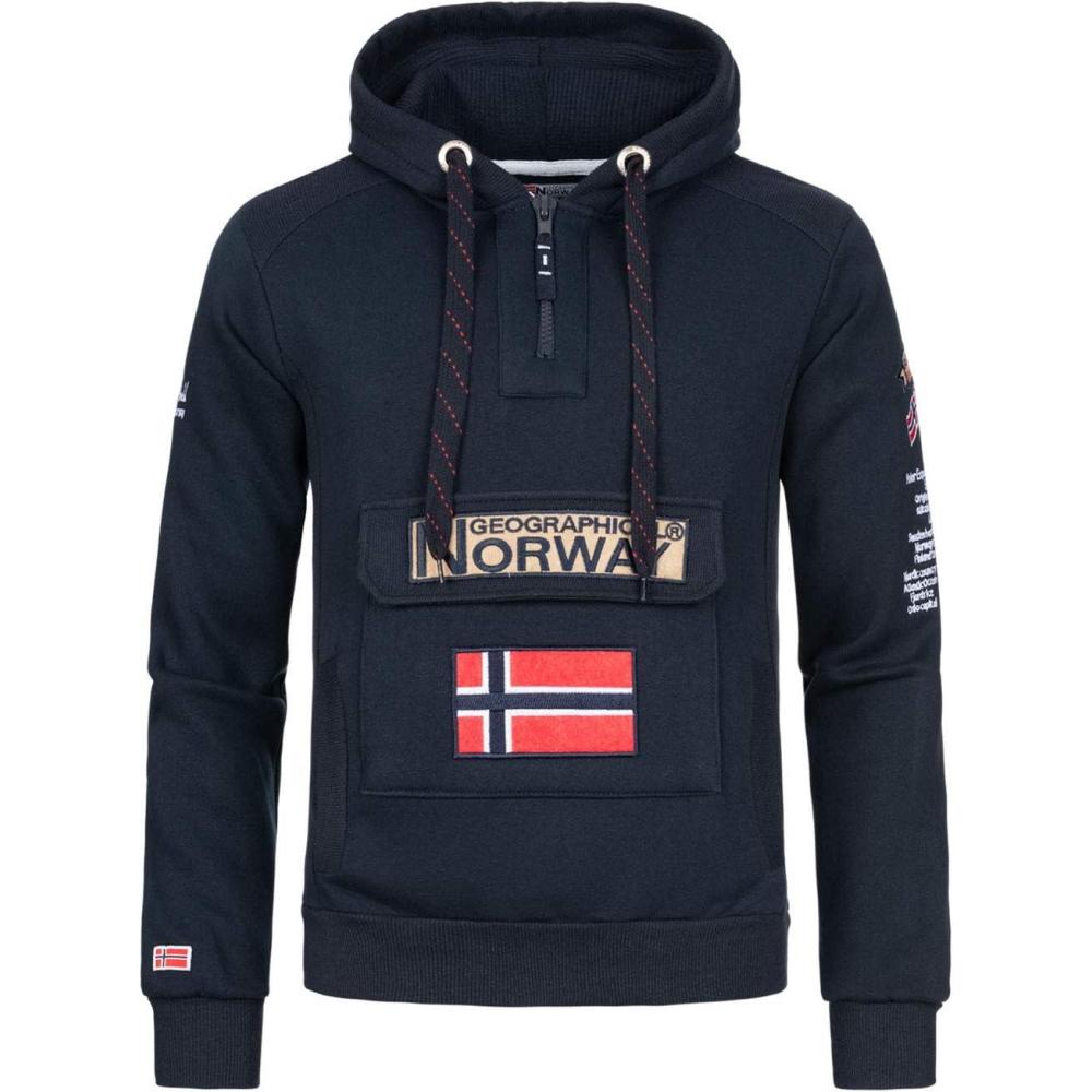 imageGeographical Norway Gymclass Men Sweat Homme Capuche Poche Kangourou Vtement Sweatshirt Hoody Chaud Manches Longues Pull Hommes Printemps Ete Automne HiverBleu Marine