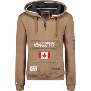 Canadian Peak Galapagos Men – Sweat Homme Capuche Poche Kangourou – Vêtement Sweatshirt Hoody Chaud Manches Longues – Pull Hommes Printemps Ete Automne Hiver(Taupe)
