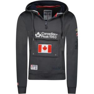 Canadian Peak Galapagos Men – Sweat Homme Capuche Poche Kangourou – Vêtement Sweatshirt Hoody Chaud Manches Longues – Pull Hommes Printemps Ete Automne Hiver(Gris Fonce)