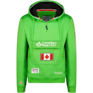 Canadian Peak Galapagos Men – Sweat Homme Capuche Poche Kangourou – Vêtement Sweatshirt Hoody Chaud Manches Longues – Pull Hommes Printemps Ete Automne Hiver(Vert Flash)