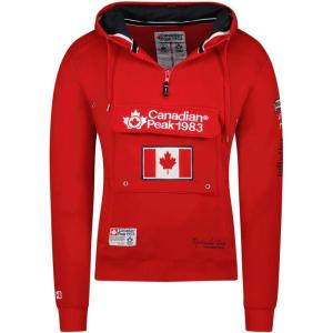 Canadian Peak Galapagos Men – Sweat Homme Capuche Poche Kangourou – Vêtement Sweatshirt Hoody Chaud Manches Longues – Pull Hommes Printemps Ete Automne Hiver(Rouge)