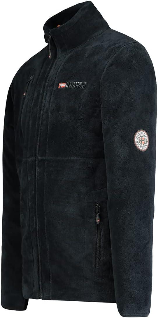 imageGeographical Norway Upload Men Polaire Homme Chaude Epaisse Fermeture Zip Veste Sweats Hiver Chaud Hommes Doux Sweat Douce Doublure Longues ManchesNoir