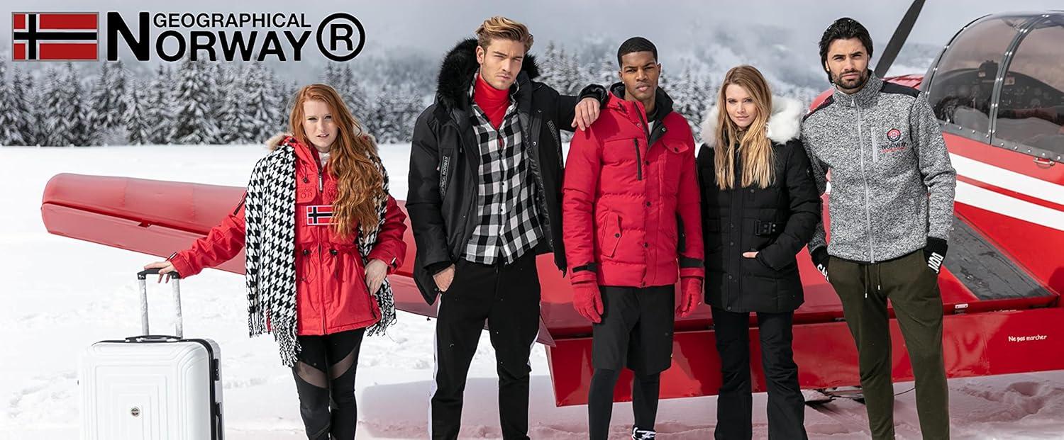 imageGeographical Norway Upload Men Polaire Homme Chaude Epaisse Fermeture Zip Veste Sweats Hiver Chaud Hommes Doux Sweat Douce Doublure Longues ManchesNoir