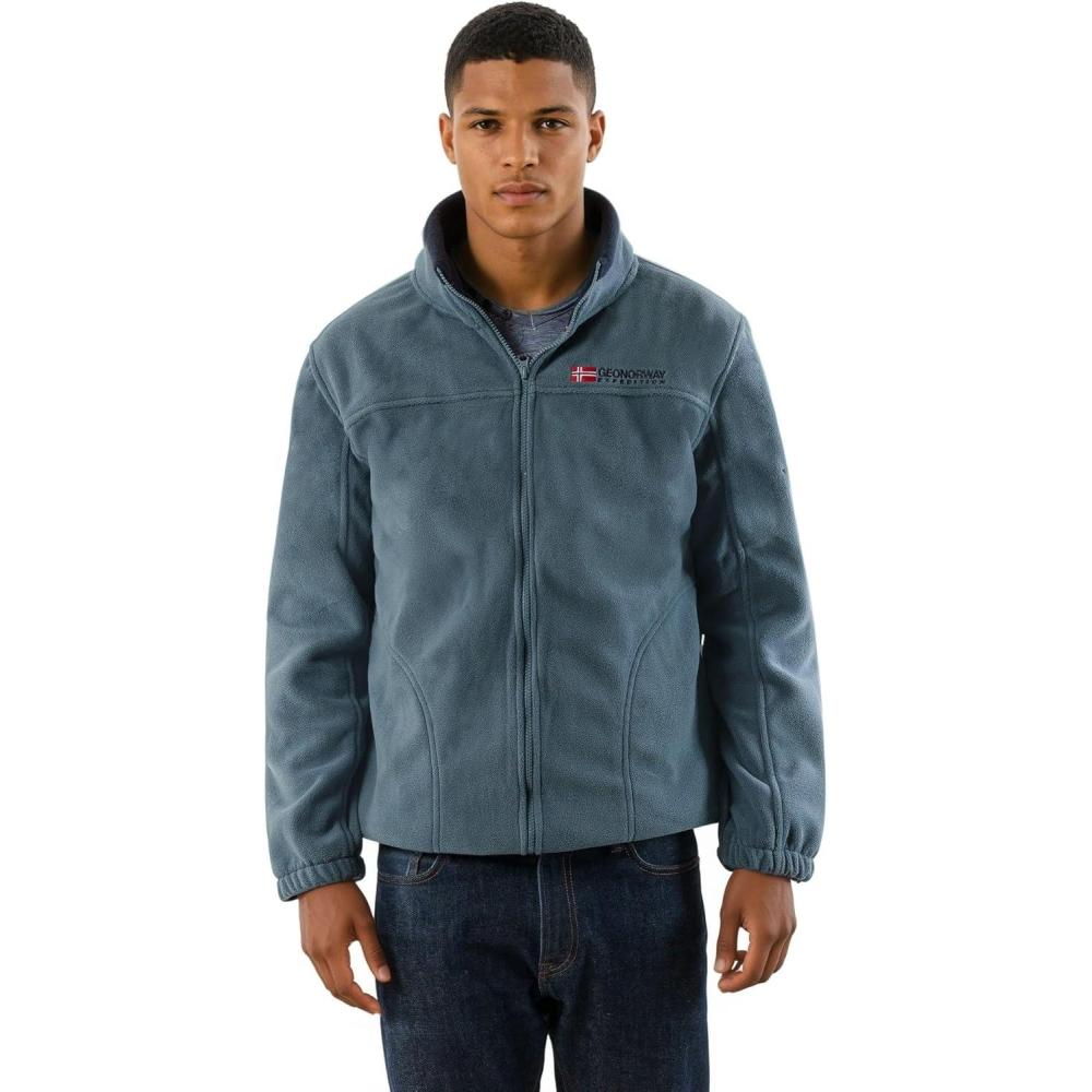 imageGeographical Norway Tamazdb Men Distri Production Polaire Fine Homme Chaude Zip Veste Automne Hiver Printemps Chaud Hommes Longues Manches Pull Doublure Doux Confort OutdoorBleu Petrole