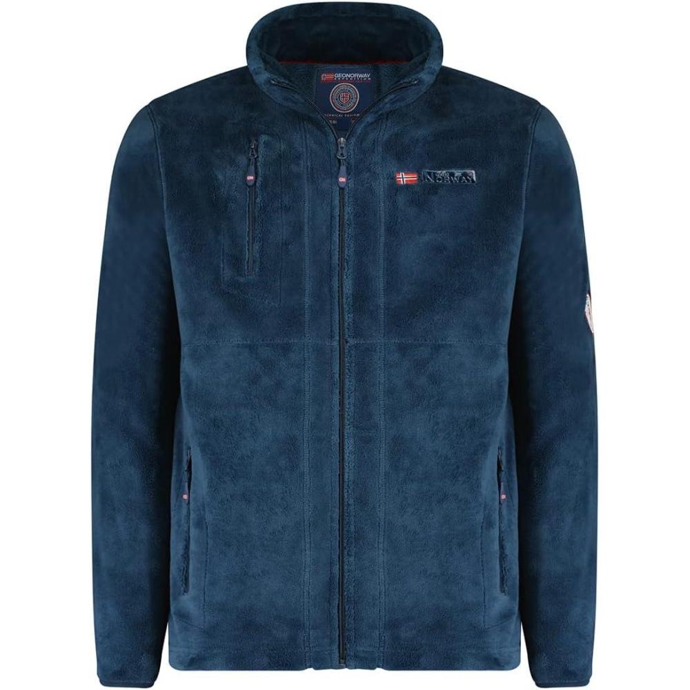 imageGeographical Norway Upload Men Polaire Homme Chaude Epaisse Fermeture Zip Veste Sweats Hiver Chaud Hommes Doux Sweat Douce Doublure Longues ManchesMarine
