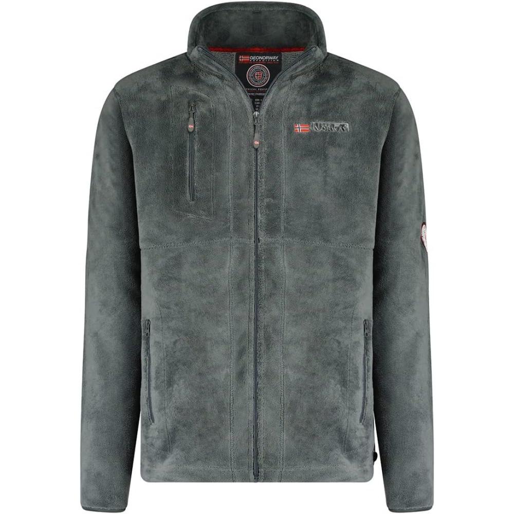 imageGeographical Norway Upload Men Polaire Homme Chaude Epaisse Fermeture Zip Veste Sweats Hiver Chaud Hommes Doux Sweat Douce Doublure Longues ManchesGrisfonce