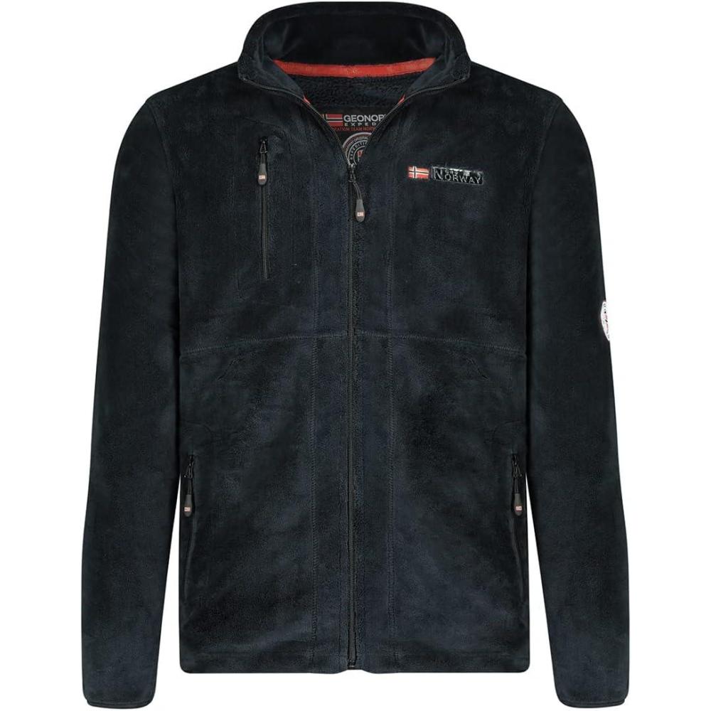 imageGeographical Norway Upload Men Polaire Homme Chaude Epaisse Fermeture Zip Veste Sweats Hiver Chaud Hommes Doux Sweat Douce Doublure Longues ManchesNoir