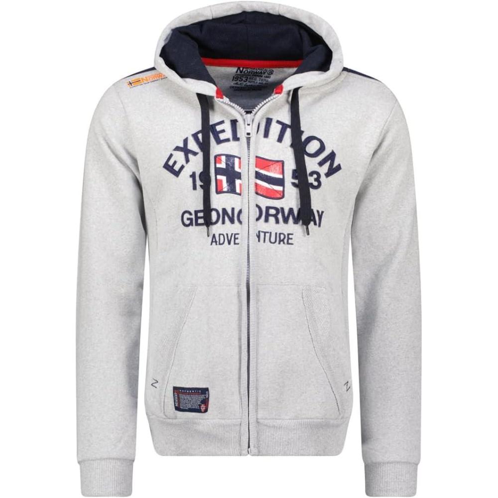 imageGeographical Norway Flag Men Sweatshirt Capuche HommeGris Clair