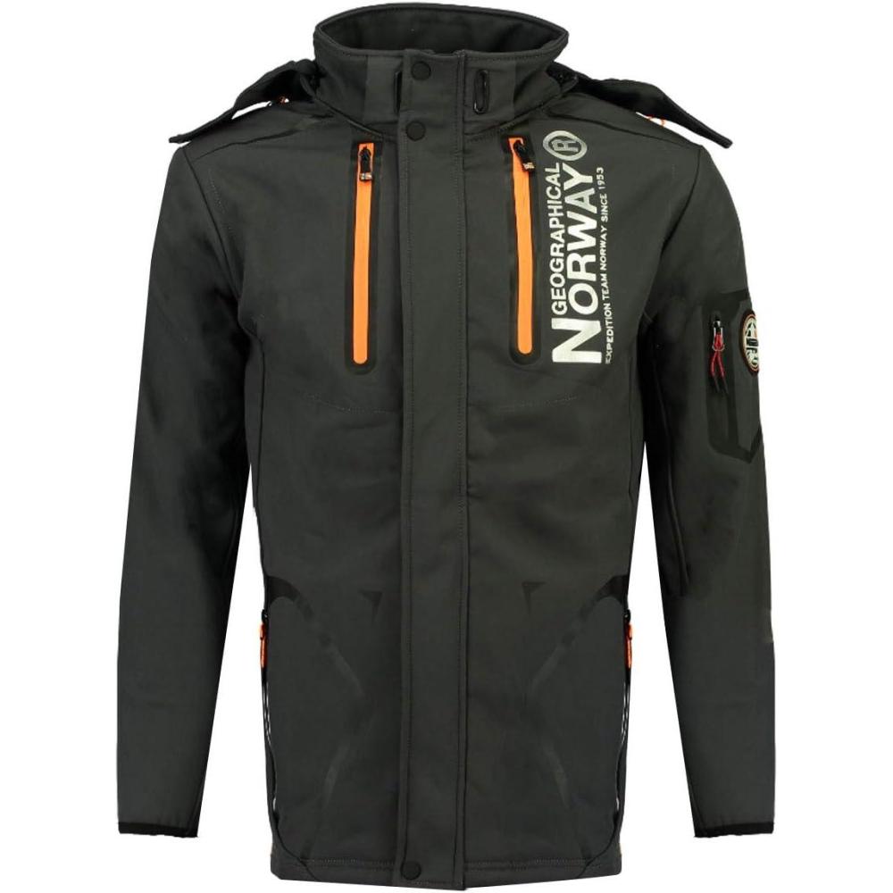 imageGeographical Norway Tyreek Men Softshell HommeGris Fonce Orange