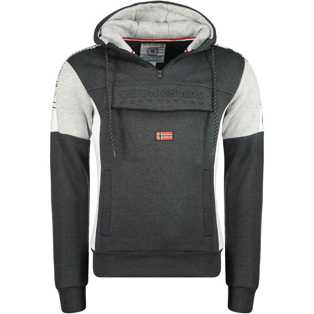 imageGeographical Norway Fago Men Hood Sweatshirt  Capuche HommeGris Fonce