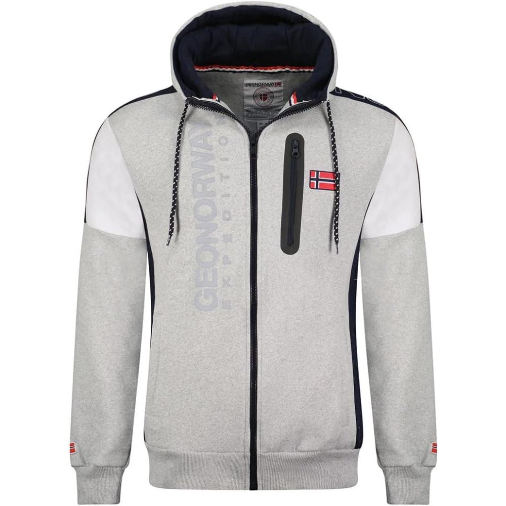 imageGeographical Norway Fagozip Men Sweatshirt Capuche HommeGris Clair