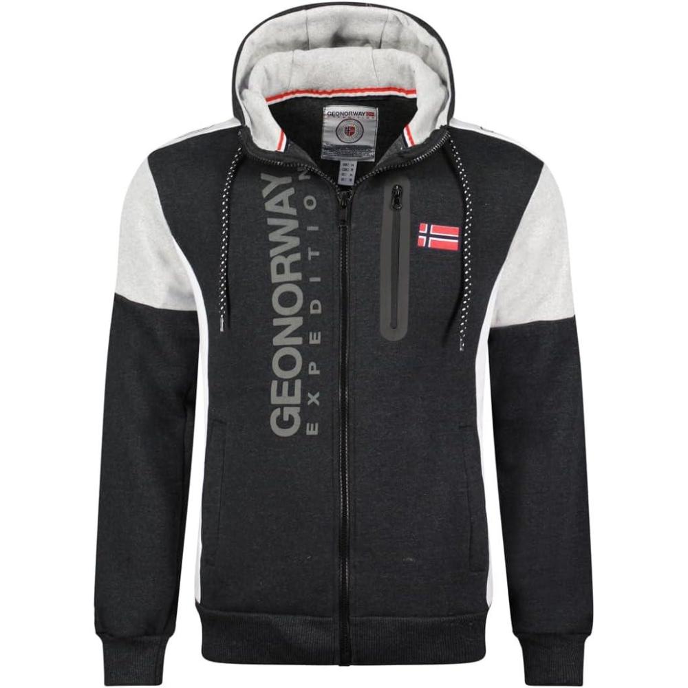 imageGeographical Norway Fagozip Men Sweatshirt Capuche HommeGris Fonce