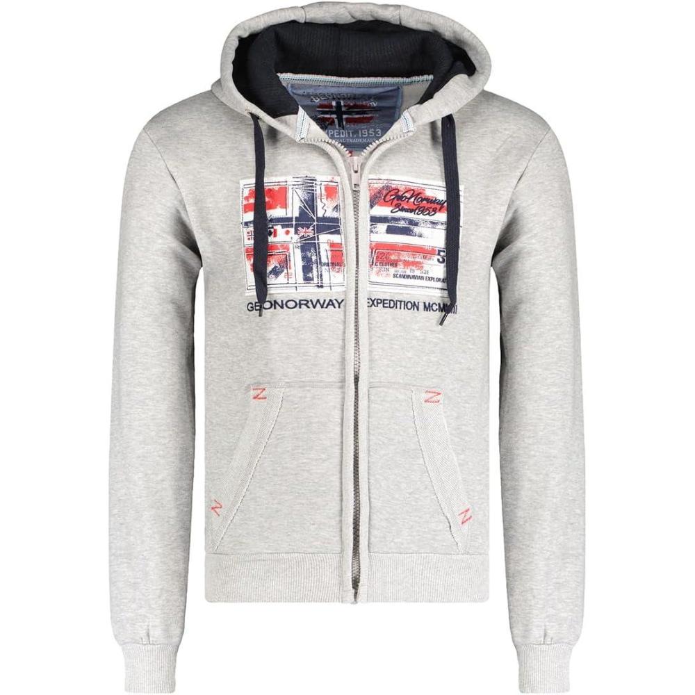 imageGeographical Norway Ginam Men Sweatshirt Capuche HommeGris Clair Marine