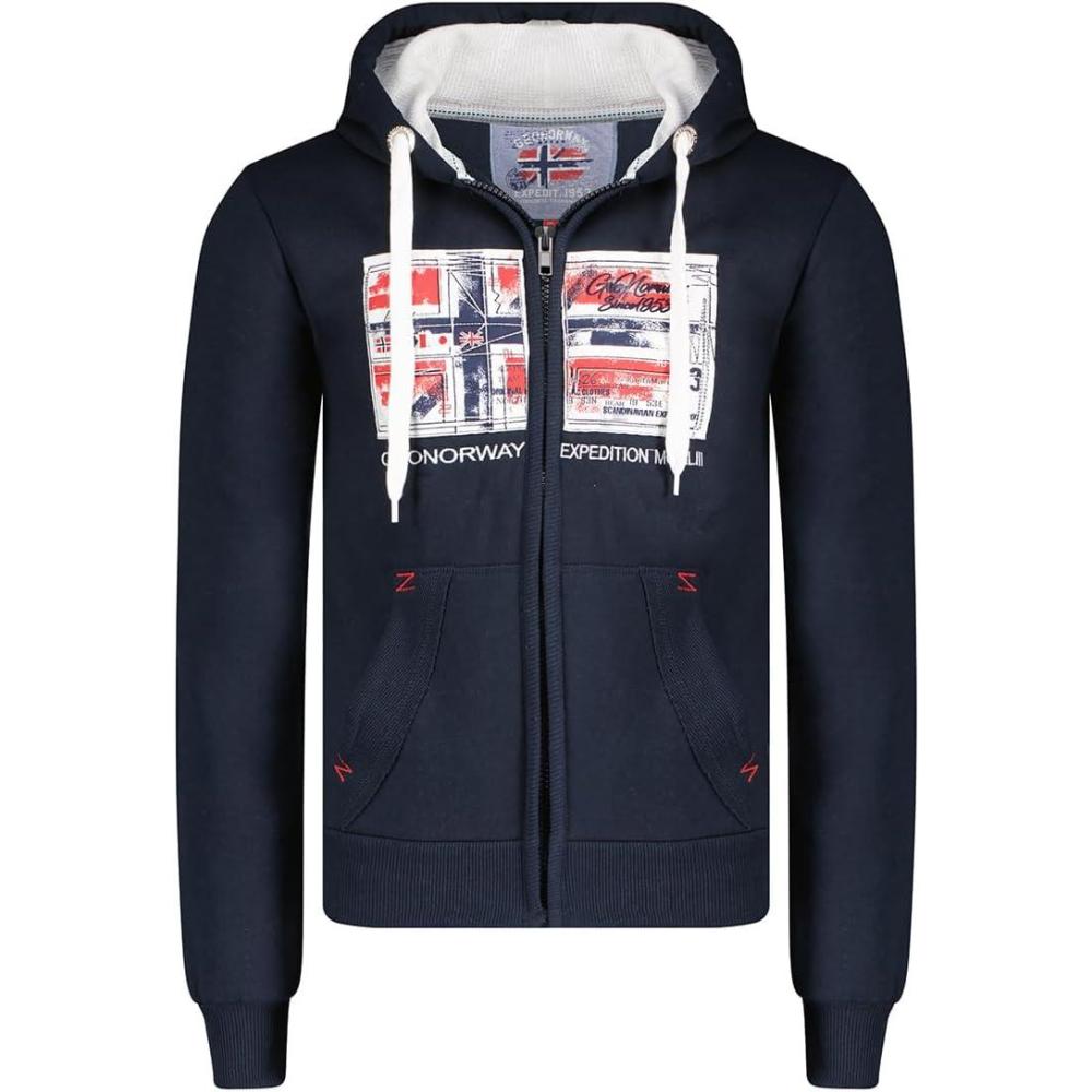 imageGeographical Norway Ginam Men Sweatshirt Capuche HommeMarine Blanc