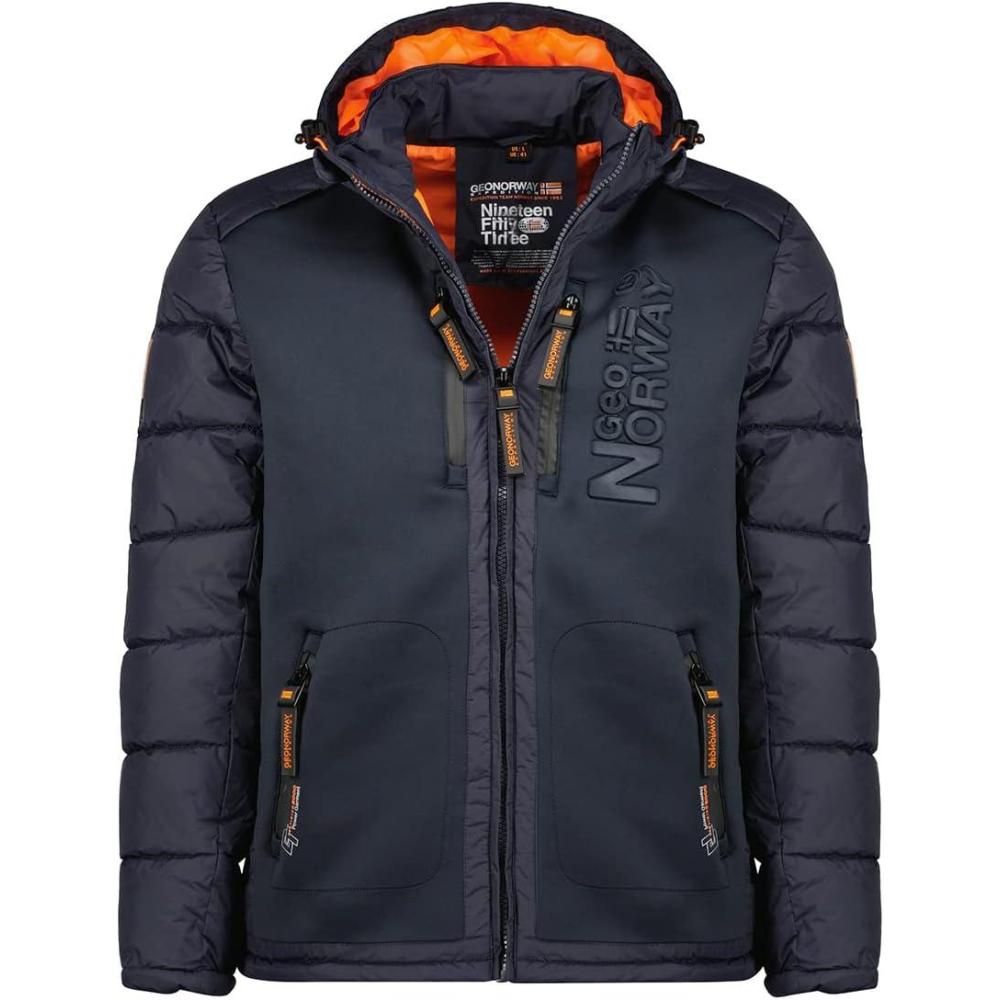 image:imageGeographical Norway Beachwood Men Parka Longue Chaude Homme Automne Hiver Manteau Impermeable Deperlant Veste Capuche Fourrure Outdoor Blouson Coupe Vent HommesMarine