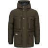 Geographical Norway Albert Men – Parka Longue Chaude Homme Automne Hiver – Manteau Impermeable Deperlant – Veste Capuche Fourrure Outdoor – Blouson Coupe Vent – Hommes(Kaki)