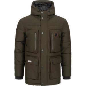Geographical Norway Albert Men – Parka Longue Chaude Homme Automne Hiver – Manteau Impermeable Deperlant – Veste Capuche Fourrure Outdoor – Blouson Coupe Vent – Hommes(Kaki)