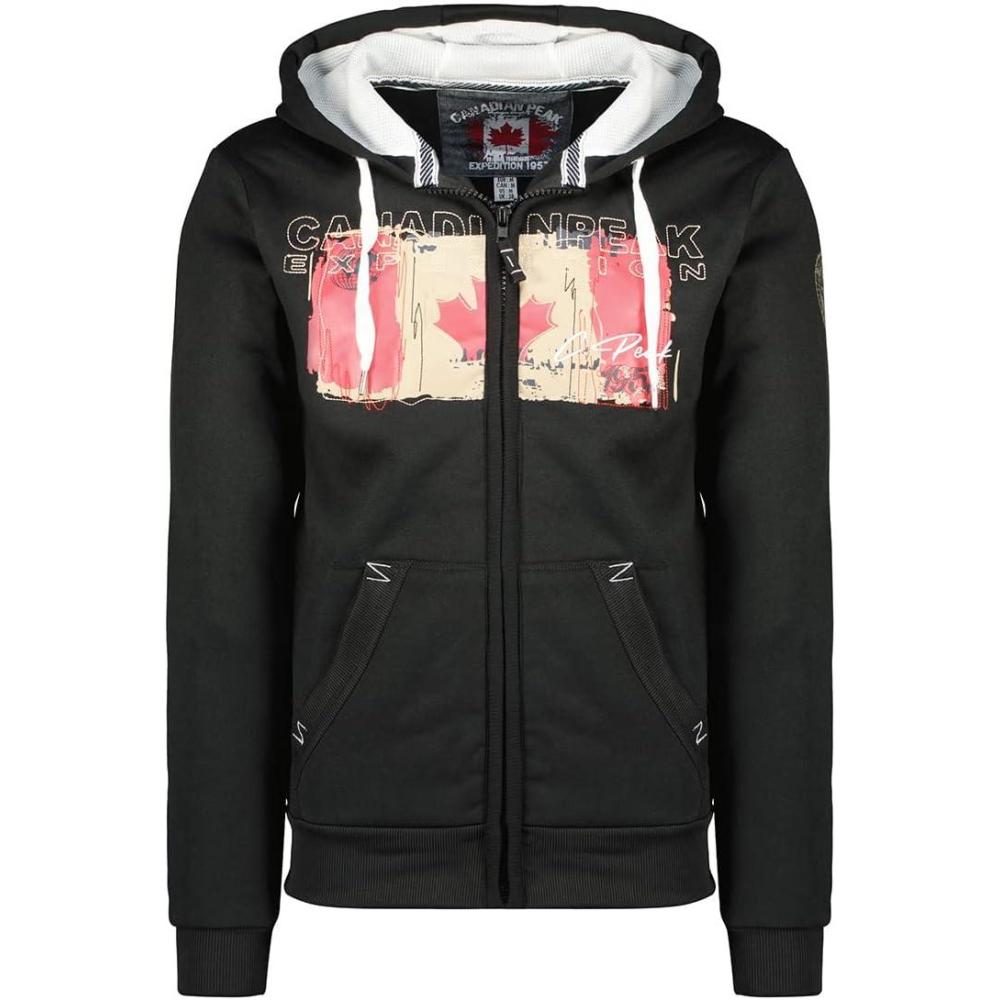 image:imageCanadian Peak Gayteak Men Sweat Capuche Et Poche Kangourou pour Homme Sweats Shirts Logo pour Homme Sweat Shirt Hoody Manches LonguesNoir