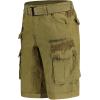 GEO NORWAY PANORAMIQUE Men – Bermuda Homme Casual Coton – Short Hommes Sport Cargo – Bermudas Respirant Decontracté Chino – Shorts Court A Ceinture – Coupe Normale Confortable Mastic XL