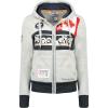 Canadian Peak Face Lady – Sweat Femme Capuche Poches Kangourou – Sweatshirt Femmes Manche Pull Casual Manches Longues Chaud(Gris Clair)