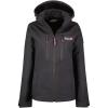 Geographical Norway Timmex Lady – Veste Femme Softshell Capuche Impermeable – Manteau Polaire Blouson Coupe Vent Resistant Travail – Vetement Randonnee Ski Automne Hiver Printemps(Bleu Marine Noir)