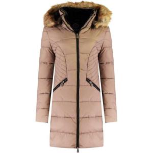 Canadian Peak Akapeak Lady – Parka Longue Epaisse Chaude Femme Automne Hiver – Manteau Fin Capuche Fausse Fourure – Blouson Coupe Vent – Doudoune Elegante Femmes(Taupe)