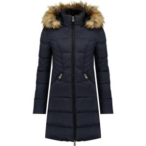 Canadian Peak Akapeak Lady – Parka Longue Epaisse Chaude Femme Automne Hiver – Manteau Fin Capuche Fausse Fourure – Blouson Coupe Vent – Doudoune Elegante Femmes(Marine)