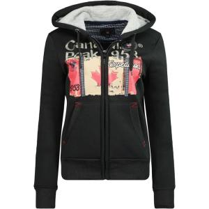 Canadian Peak Farlotteak Lady – Sweat Femme Capuche Poches Kangourou – Sweatshirt Femmes Manche Pull Casual Manches Longues Chaud(Noir)