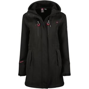 Canadian Peak Toceaneak Lady – Veste Femme Softshell Capuche Impermeable – Manteau Polaire Blouson Coupe Vent Resistant Travail – Vetement Randonnee Ski Automne Hiver Printemps(Noir)