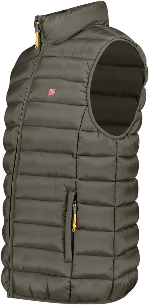 image:imageGeographical Norway Vamigolor Men Basic Gilet Homme Chaude Matelassee Sans MancheAutomne Hiver Printemps Ete Veste Manteau Chaud Doudoune Manches Courtes BlousonKaki