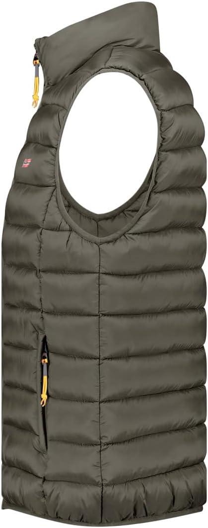 image:imageGeographical Norway Vamigolor Men Basic Gilet Homme Chaude Matelassee Sans MancheAutomne Hiver Printemps Ete Veste Manteau Chaud Doudoune Manches Courtes BlousonKaki