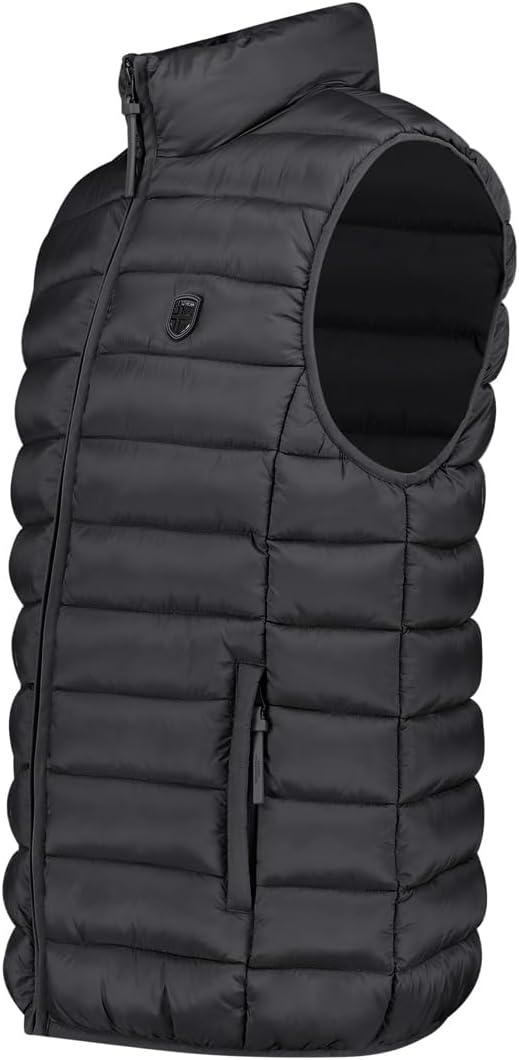 image:imageGeographical Norway Vamigotal Men Basic Gilet Homme Chaude Matelassee Sans MancheAutomne Hiver Printemps Ete Veste Manteau Chaud Doudoune Manches Courtes BlousonNoir