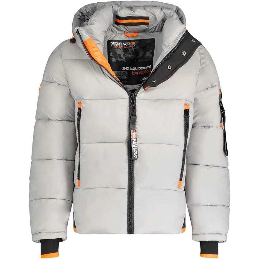 image:imageGEO NORWAY Calix Men Doudoune Matelasse Homme Veste Manteau Chaud Doublure Hiver Hommes Blouson Coupe Vent Manches LonguesGris clair