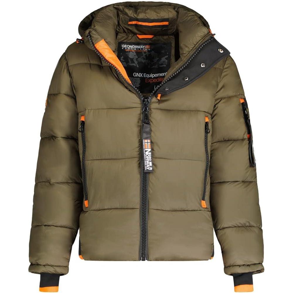 image:imageGEO NORWAY Calix Men Doudoune Matelasse Homme Veste Manteau Chaud Doublure Hiver Hommes Blouson Coupe Vent Manches LonguesKaki