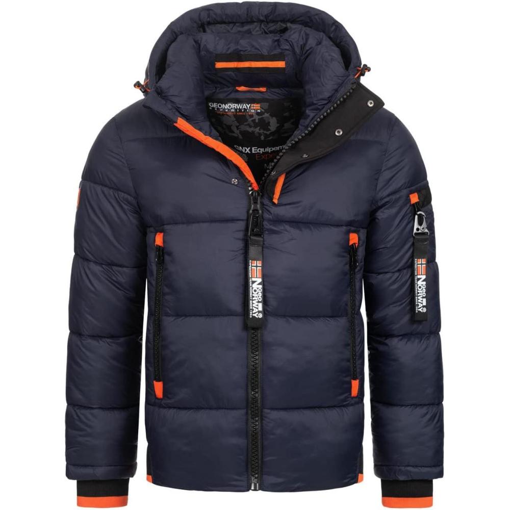 image:imageGEO NORWAY Calix Men Doudoune Matelasse Homme Veste Manteau Chaud Doublure Hiver Hommes Blouson Coupe Vent Manches LonguesMarine