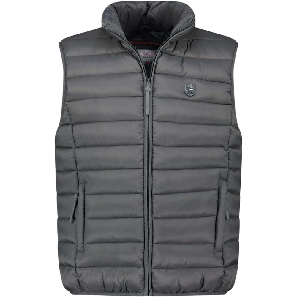 image:imageGeographical Norway Vamigotal Men Basic Gilet Homme Chaude Matelassee Sans MancheAutomne Hiver Printemps Ete Veste Manteau Chaud Doudoune Manches Courtes BlousonGris Fonce