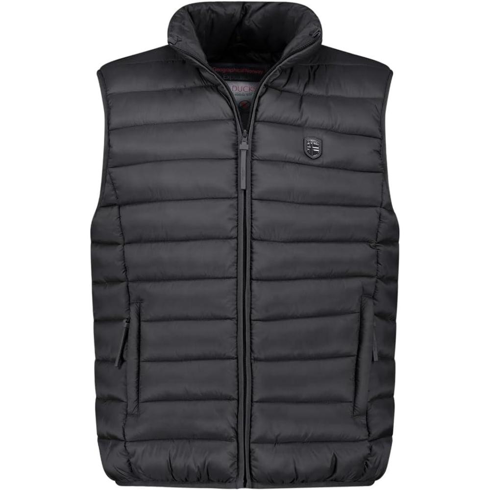 image:imageGeographical Norway Vamigotal Men Basic Gilet Homme Chaude Matelassee Sans MancheAutomne Hiver Printemps Ete Veste Manteau Chaud Doudoune Manches Courtes BlousonNoir