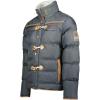 GEO NORWAY Amonai Men – Doudoune Matelassée Homme Veste Manteau Chaud Doublure Hiver Hommes – Blouson Coupe Vent Manches Longues(Gris fonce)