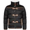 GEO NORWAY Amonai Men – Doudoune Matelassée Homme Veste Manteau Chaud Doublure Hiver Hommes – Blouson Coupe Vent Manches Longues(Noir)