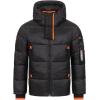 GEO NORWAY Calix Men – Doudoune Matelassée Homme Veste Manteau Chaud Doublure Hiver Hommes – Blouson Coupe Vent Manches Longues(Noir)