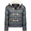 GEO NORWAY Amonai Men – Doudoune Matelassée Homme Veste Manteau Chaud Doublure Hiver Hommes – Blouson Coupe Vent Manches Longues(Gris fonce)