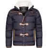 GEO NORWAY Amonai Men – Doudoune Matelassée Homme Veste Manteau Chaud Doublure Hiver Hommes – Blouson Coupe Vent Manches Longues(Marine)