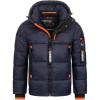 GEO NORWAY Calix Men – Doudoune Matelassée Homme Veste Manteau Chaud Doublure Hiver Hommes – Blouson Coupe Vent Manches Longues(Marine)