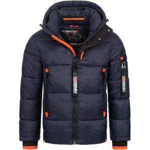 GEO NORWAY Calix Men – Doudoune Matelassée Homme Veste Manteau Chaud Doublure Hiver Hommes – Blouson Coupe Vent Manches Longues(Marine)