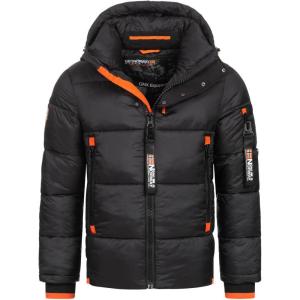 GEO NORWAY Calix Men – Doudoune Matelassée Homme Veste Manteau Chaud Doublure Hiver Hommes – Blouson Coupe Vent Manches Longues(Noir)