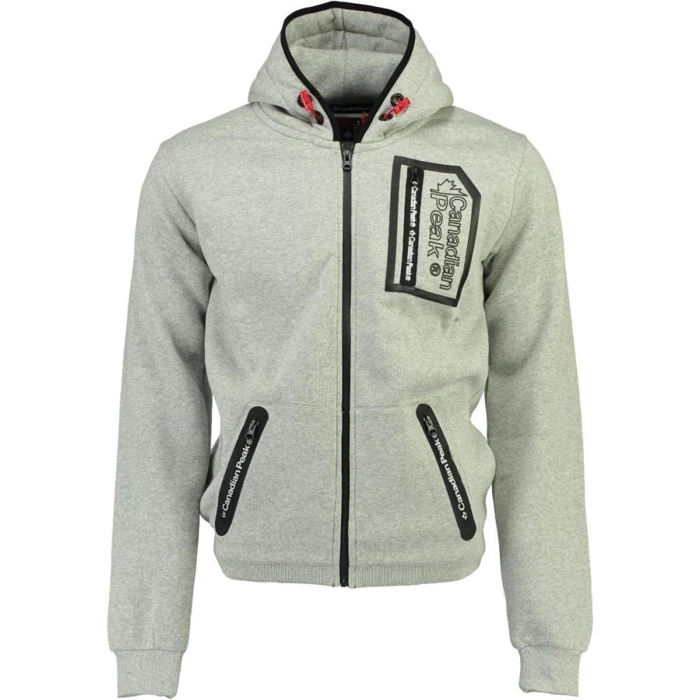 image:imageCanadian Peak Fonaldo Men Sweat Capuche Poche Kangourou Homme Sweatshirt Logo Pull Hood Hoody Chaud Manches Longues Hommes Printemps Ete Automne HiverGris Clair